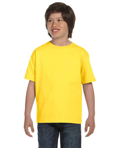 Hanes Youth ComfortSoft T-Shirt 5480 | Yellow - Front