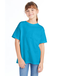 Hanes Youth ComfortSoft T-Shirt 5480 | Teal - Front