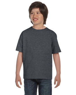 Hanes Youth ComfortSoft T-Shirt 5480 | Charcoal Heather - Front