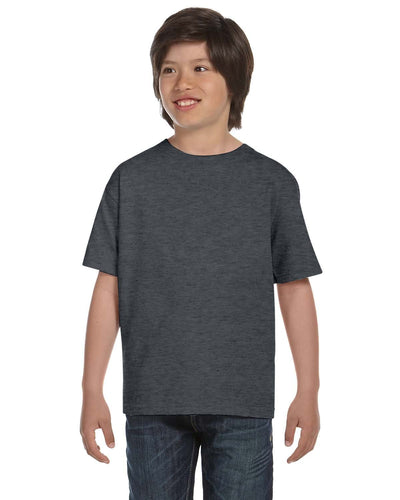 Hanes Youth ComfortSoft T-Shirt 5480 | Charcoal Heather - Front