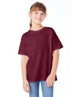 Hanes Youth ComfortSoft T-Shirt 5480 | Maroon - Front