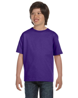 Hanes Youth ComfortSoft T-Shirt 5480 | Purple - Front