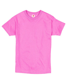Hanes Youth ComfortSoft T-Shirt 5480 | Safety Pink - Front