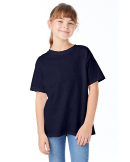 Hanes Youth ComfortSoft T-Shirt 5480 | Athletic Navy - Front