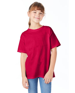 Hanes Youth ComfortSoft T-Shirt 5480 | Athletic Crimson - Front