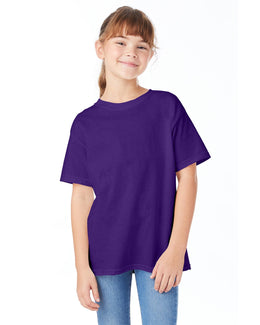 Hanes Youth ComfortSoft T-Shirt 5480 | Athletic Purple - Front