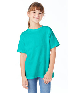 Hanes Youth ComfortSoft T-Shirt 5480 | Athletic Teal - Front