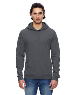 American Apparel Unisex California Fleece Pullover Hoodie 5495W | Asphalt - Front