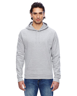 American Apparel Unisex California Fleece Pullover Hoodie 5495W | Heather Grey - Front