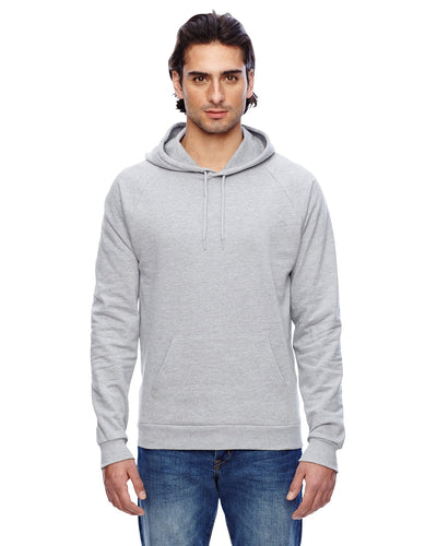 American Apparel Unisex California Fleece Pullover Hoodie 5495W | Heather Grey - Front