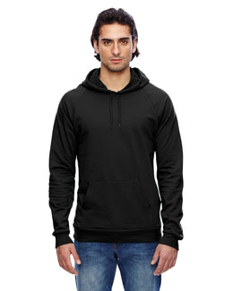 American Apparel Unisex California Fleece Pullover Hoodie 5495W | Black - Front
