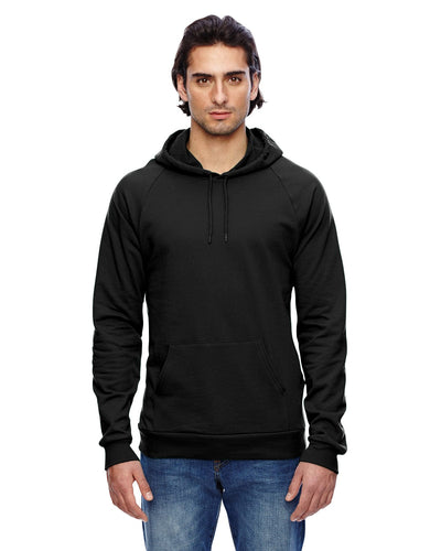 American Apparel Unisex California Fleece Pullover Hoodie 5495W | Black - Front