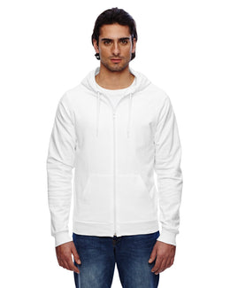 American Apparel Unisex California Fleece Zip Hoodie 5497W | White - Front