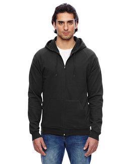 American Apparel Unisex California Fleece Zip Hoodie 5497W | Black - Front