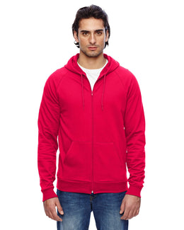 American Apparel Unisex California Fleece Zip Hoodie 5497W | Red - Front