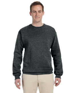 Jerzees 50/50 Crewneck Sweatshirt 562 | Black Heather - Front