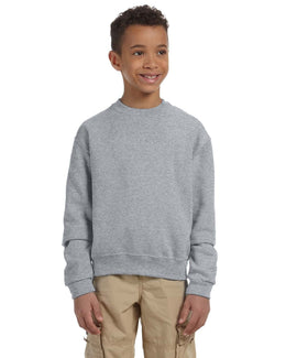 Jerzees Youth Light-Weight Crewneck Sweatshirt 562B | Oxford - Front
