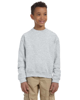 Jerzees Youth Light-Weight Crewneck Sweatshirt 562B | Ash - Front