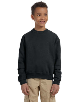 Jerzees Youth Light-Weight Crewneck Sweatshirt 562B | Black - Front