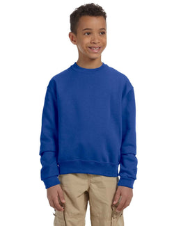 Jerzees Youth Light-Weight Crewneck Sweatshirt 562B | Royal - Front