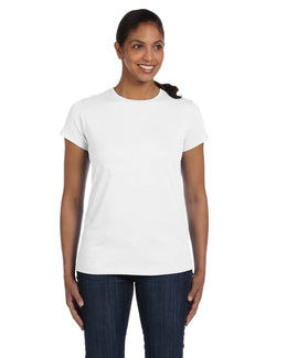 Hanes Ladies ComfortSoft Cotton T-Shirt 5680 | White - Front