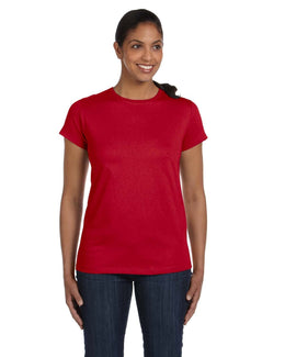 Hanes Ladies ComfortSoft Cotton T-Shirt 5680 | Deep Red - Front