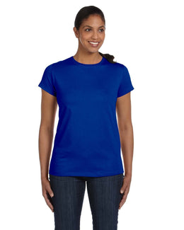 Hanes Ladies ComfortSoft Cotton T-Shirt 5680 | Deep Royal - Front