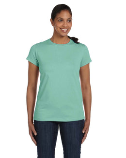 Hanes Ladies ComfortSoft Cotton T-Shirt 5680 | Clean Mint - Front