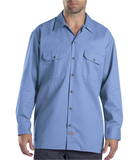 Dickies Long Sleeve Work Shirt 574 | Gulf Blue - Front