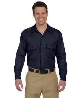Dickies Long Sleeve Work Shirt 574 | Dark Navy - Front