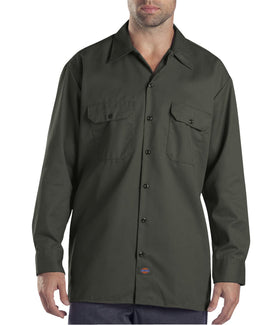 Dickies Long Sleeve Work Shirt 574 | Olive Green - Front