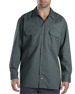 Dickies Long Sleeve Work Shirt 574 | Lincoln Green - Front