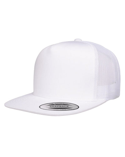 Yupoong Adult 5-Panel Classic Trucker Cap 6006 | White - Front