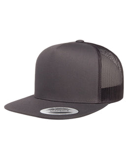 Yupoong Adult 5-Panel Classic Trucker Cap 6006 | Charcoal - Front