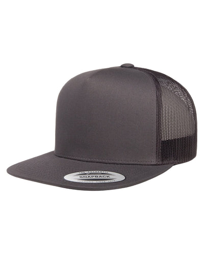 Yupoong Adult 5-Panel Classic Trucker Cap 6006 | Charcoal - Front