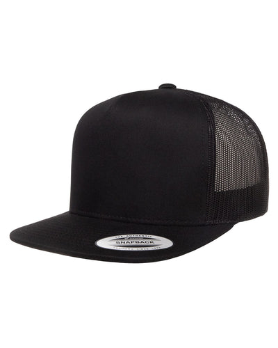 Yupoong Adult 5-Panel Classic Trucker Cap 6006 | Black - Front