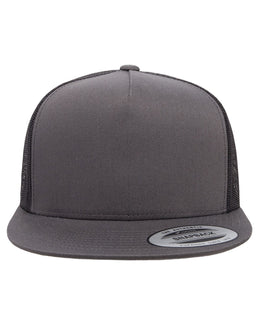 Yupoong Adult 5-Panel Classic Trucker Cap 6006 | Charcoal/ Black - Front