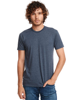 Next Level Mens Triblend Crew Tee 6010 | Indigo - Front