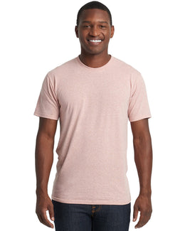 Next Level Mens Triblend Crew Tee 6010 | Desert Pink - Front