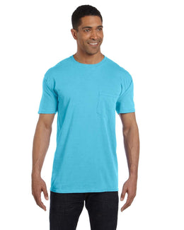 Comfort Colors Garment-Dyed Pocket T-Shirt 6030CC | Lagoon Blue - Front