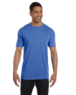Comfort Colors Garment-Dyed Pocket T-Shirt 6030CC | Neon Blue - Front