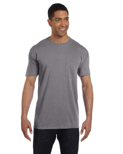 Comfort Colors Garment-Dyed Pocket T-Shirt 6030CC | Granite - Front