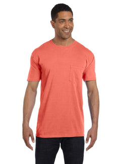 Comfort Colors Garment-Dyed Pocket T-Shirt 6030CC | Bright Salmon - Front