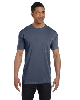 Comfort Colors Garment-Dyed Pocket T-Shirt 6030CC | Washed Denim - Front