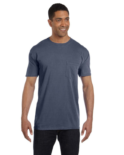 Comfort Colors Garment-Dyed Pocket T-Shirt 6030CC | Washed Denim - Front