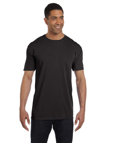Comfort Colors Garment-Dyed Pocket T-Shirt 6030CC | Black - Front