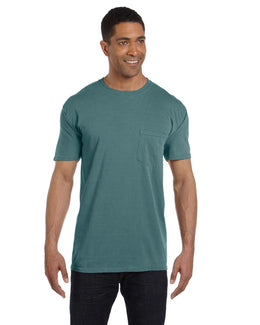 Comfort Colors Garment-Dyed Pocket T-Shirt 6030CC | Blue Spruce - Front