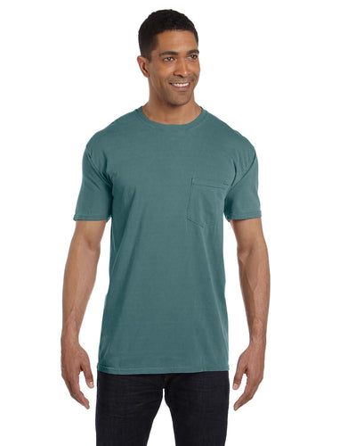 Comfort Colors Garment-Dyed Pocket T-Shirt 6030CC | Blue Spruce - Front