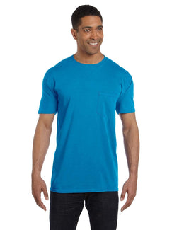 Comfort Colors Garment-Dyed Pocket T-Shirt 6030CC | Sapphire - Front
