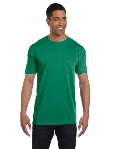 Comfort Colors Garment-Dyed Pocket T-Shirt 6030CC | Grass - Front